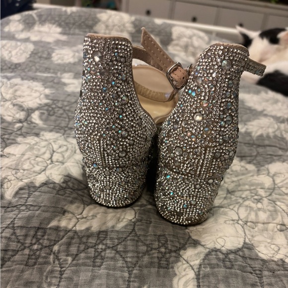Betsey Johnson Embellished Nude Heels - Picture 5 of 12